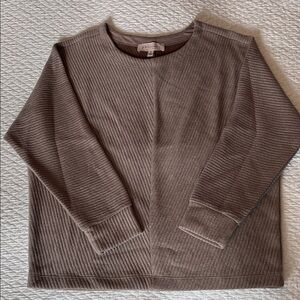 Philosophy Taupe Ribbed Knit Top